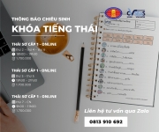 THÔNG BÁO CHIÊU SINH CÁC LỚP TIẾNG THÁI THÁNG 09/2023